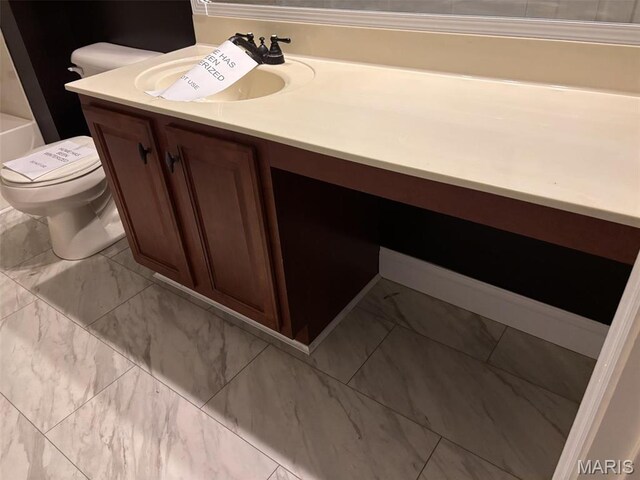 202 Reliance Rd, Foristell, MO 63385 - full bathroom featuring vanity, toilet, and a tub