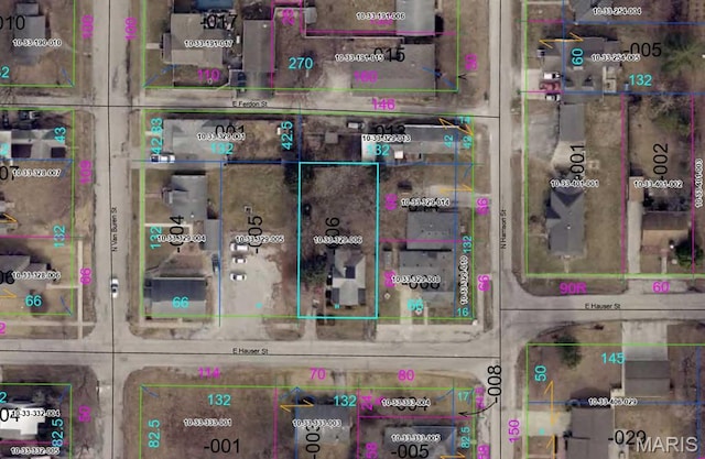 aerial overview of property's location