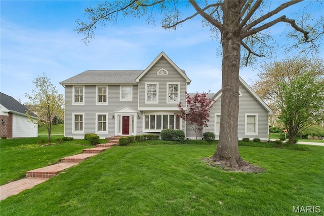 405 Seven Gables Ct, Chesterfield, MO 63017 - view of front of house featuring a front lawn