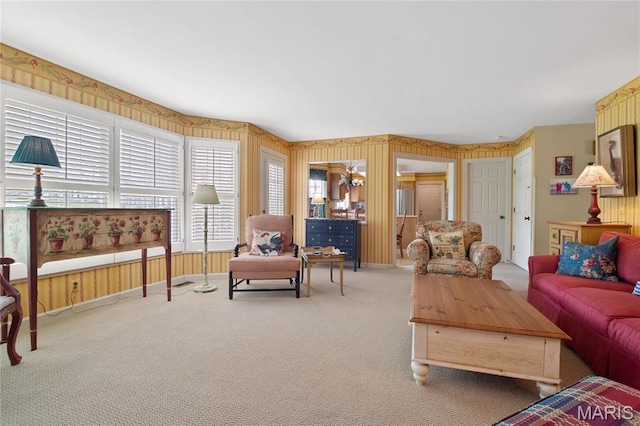 405 Seven Gables Ct, Chesterfield, MO 63017 - living room featuring carpet floors