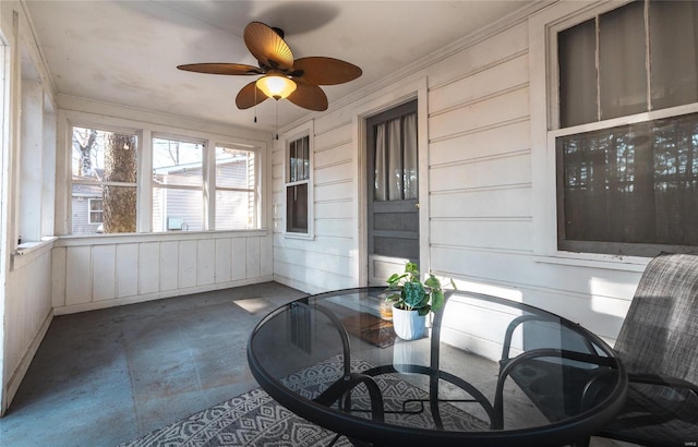 view of sunroom