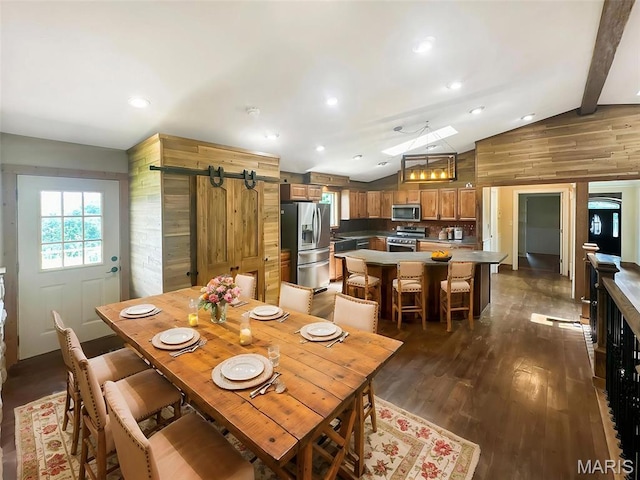 7203 Jakes Pr, Sullivan, MO 63080 - dining space with dark wood-style flooring and recessed lighting