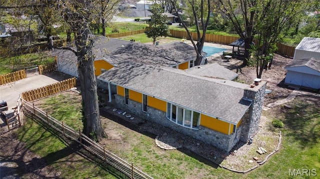708 E Candy Cane Ln, West Frankfort, IL 62896 - aerial view of property and surrounding area featuring a pool