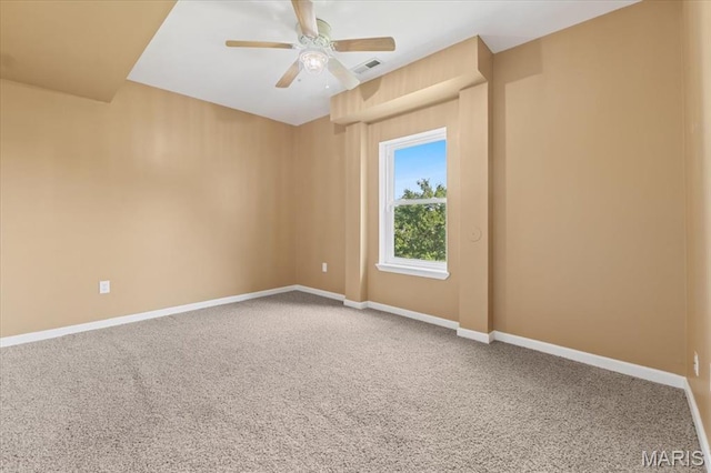 13374 Wintergreen Estates Dr, Fenton, MO 63026 - empty room with ceiling fan and carpet flooring