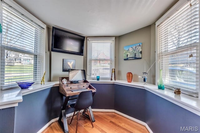 1015 Barberry Ln, Saint Louis, MO 63122 - home office with light wood finished floors, healthy amount of natural light, and baseboards