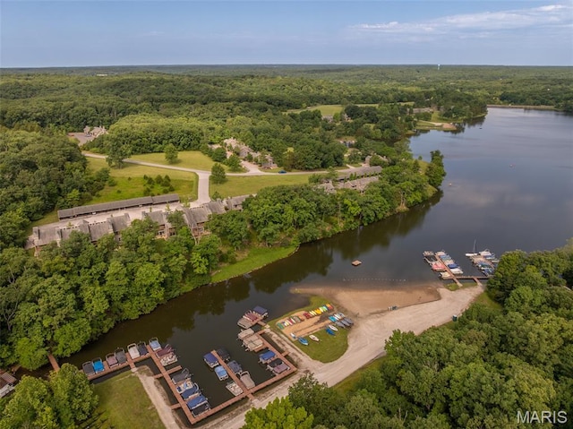 152 Geneva Cove Dr, Innsbrook, MO 63390 - bird's eye view of a forest and a nearby body of water