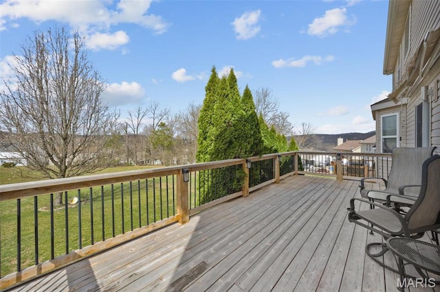 1008 Baypointe Dr, Imperial, MO 63052 - wooden terrace featuring a yard