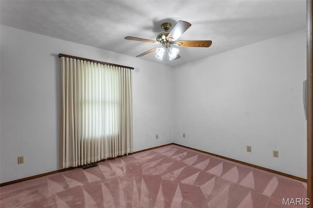 413 Huber Rd, Perryville, MO 63775 - unfurnished room featuring carpet, a ceiling fan, and baseboards