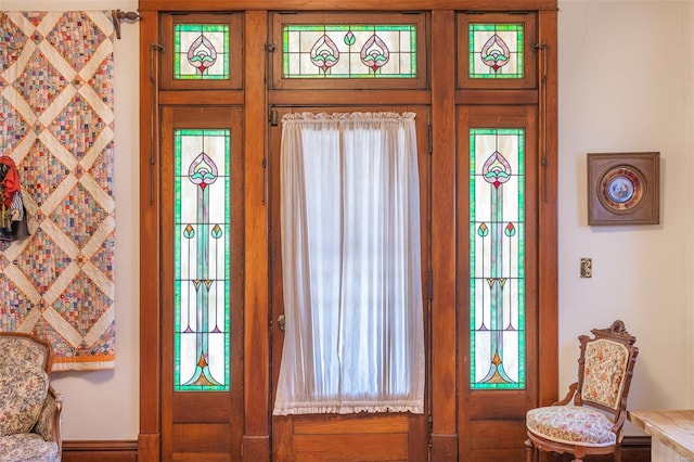 doorway with plenty of natural light