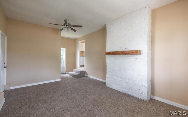 406 Locust St, Richland, MO 65556 - carpeted spare room featuring a ceiling fan and baseboards