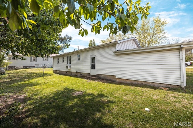 406 Locust St, Richland, MO 65556 - back of house with a yard, crawl space, and entry steps