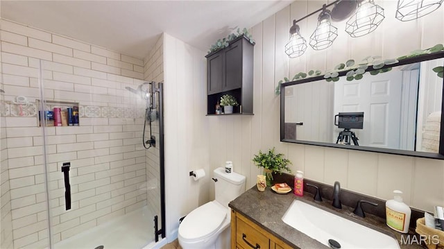 705 Linder Blvd, Greenville, IL 62246 - full bathroom with a shower stall, toilet, and vanity