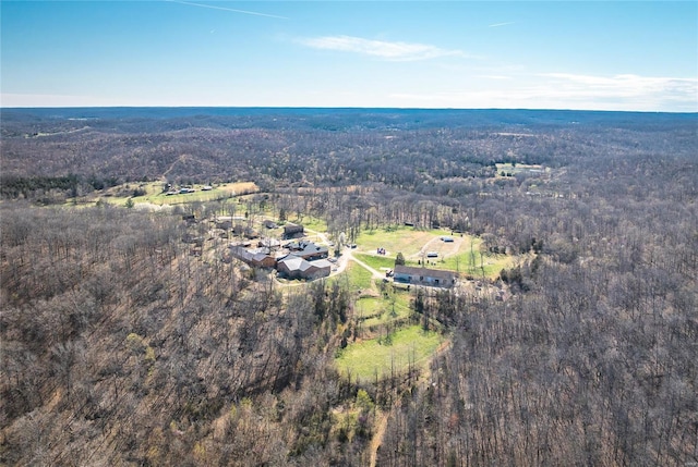 bird's eye view of a heavily wooded area