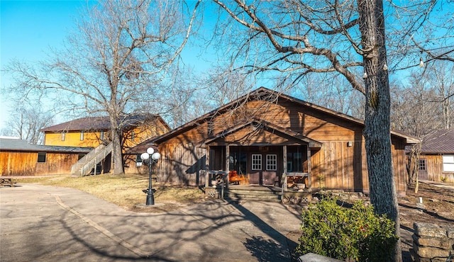 view of rustic home
