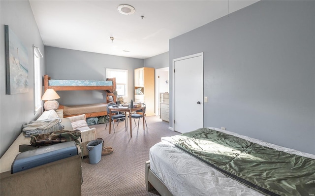 bedroom with carpet