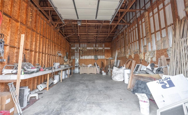 storage room with a garage