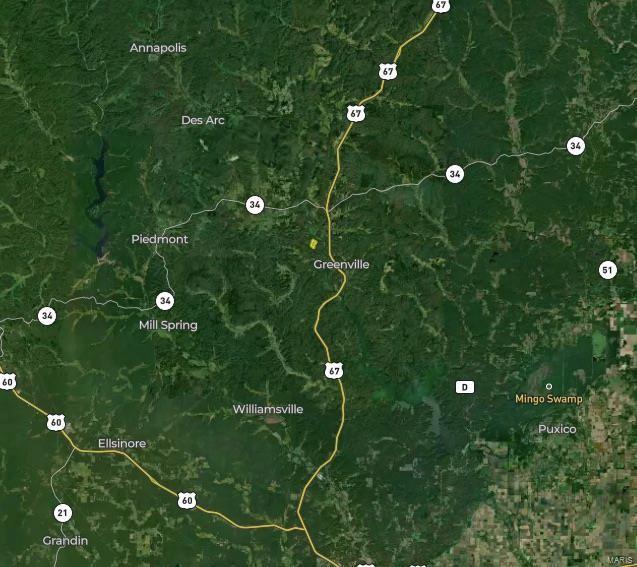 aerial map of property and surrounding area