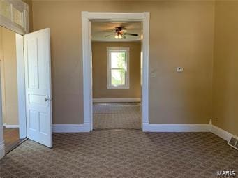 108 Rau St, Waterloo, IL 62298 - unfurnished room with carpet flooring, ceiling fan, and baseboards