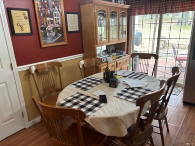 dining room featuring wood finished floors