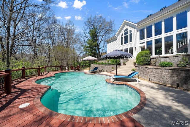 1416 Haarman Oak Dr, Wildwood, MO 63005 - view of swimming pool with a patio area