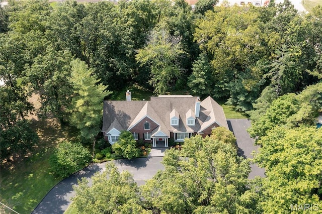 view from above of property