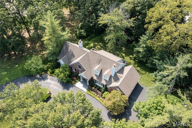 view from above of property