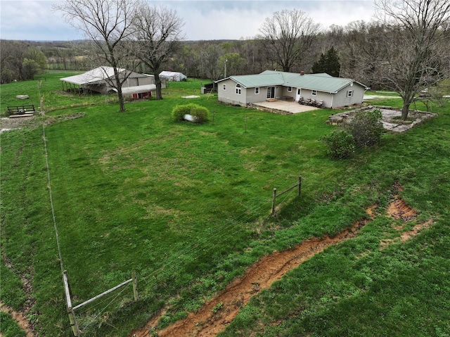 634 Ccam Rose Ln, Perryville, MO 63775 - aerial view of sparsely populated area featuring a forest