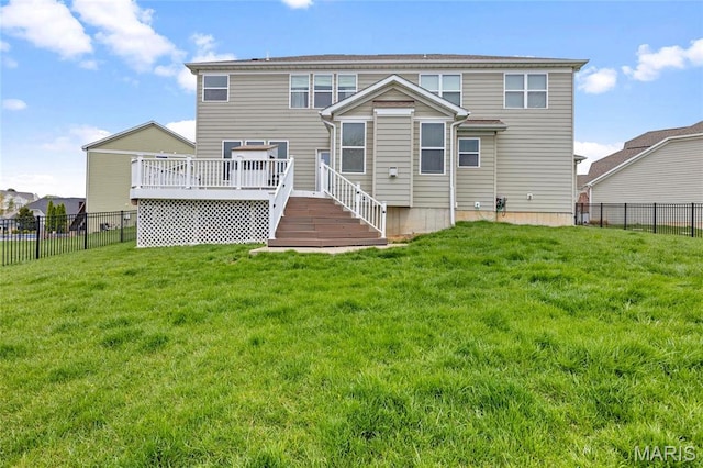 351 Oak Stand Ct, Chesterfield, MO 63005 - back of property with a wooden deck