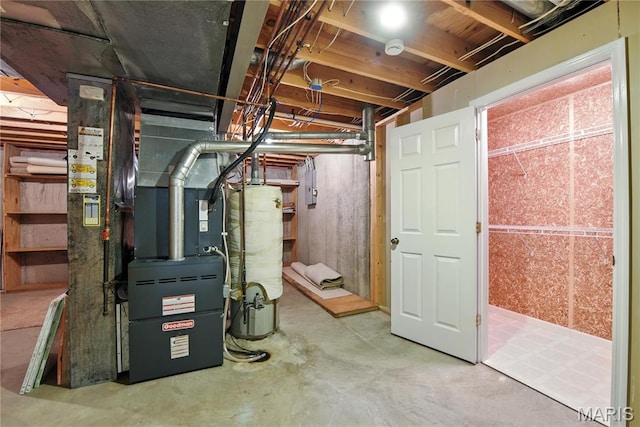 1827 Pheasant Run Dr, Maryland Heights, MO 63043 - unfinished basement with water heater and electric panel