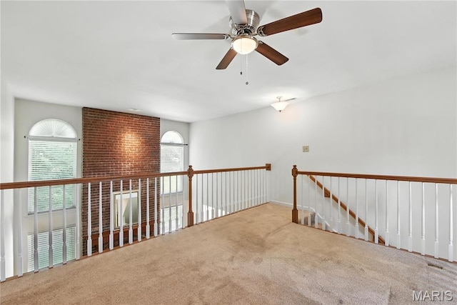 1827 Pheasant Run Dr, Maryland Heights, MO 63043 - carpeted empty room with ceiling fan