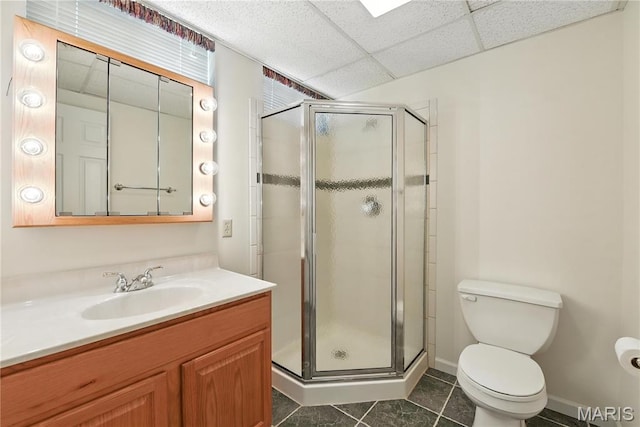 1827 Pheasant Run Dr, Maryland Heights, MO 63043 - full bath with a shower stall, vanity, and tile patterned floors