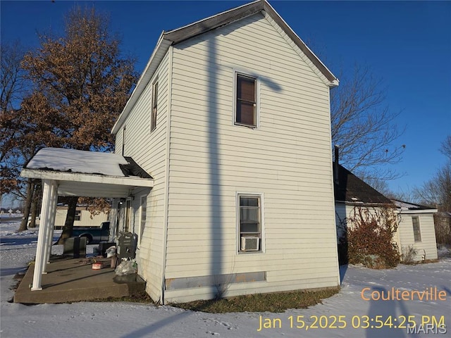 206 N 11th St, Coulterville, IL 62237 - view of snowy exterior