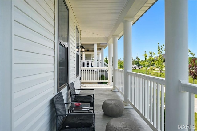 713 Alban Aly, Ofallon, MO 63368 - view of covered porch