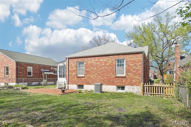 8724 Magdalen Ave, Saint Louis, MO 63144 - rear view of property with central AC and brick siding