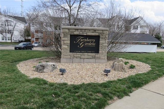 430 Benton Dr Unit C, Saint Peters, MO 63376 - community sign featuring a lawn and a residential view
