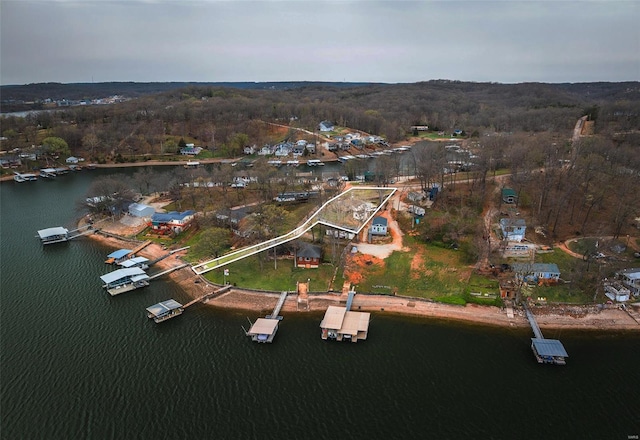 15 Allen Cir, Sunrise Beach, MO 65079 - aerial view of property and surrounding area featuring a nearby body of water