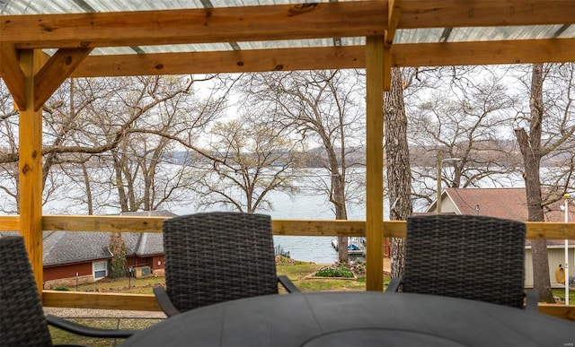 15 Allen Cir, Sunrise Beach, MO 65079 - deck with a water view and outdoor dining space