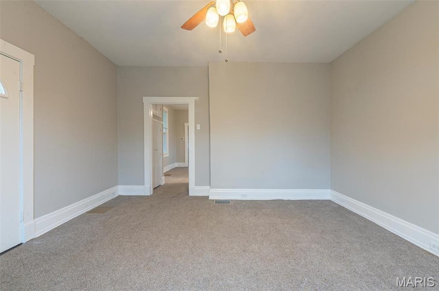 338 Horn Ave, Saint Louis, MO 63125 - empty room featuring ceiling fan, carpet, and baseboards