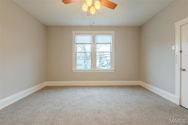 338 Horn Ave, Saint Louis, MO 63125 - empty room featuring carpet floors, ceiling fan, and baseboards