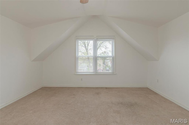338 Horn Ave, Saint Louis, MO 63125 - bonus room featuring light colored carpet, vaulted ceiling, and baseboards