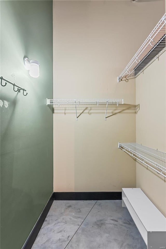 view of walk in closet