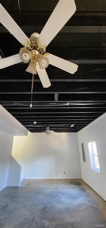 17145 Lensman Rd, Saint Robert, MO 65584 - spare room with unfinished concrete flooring and a ceiling fan