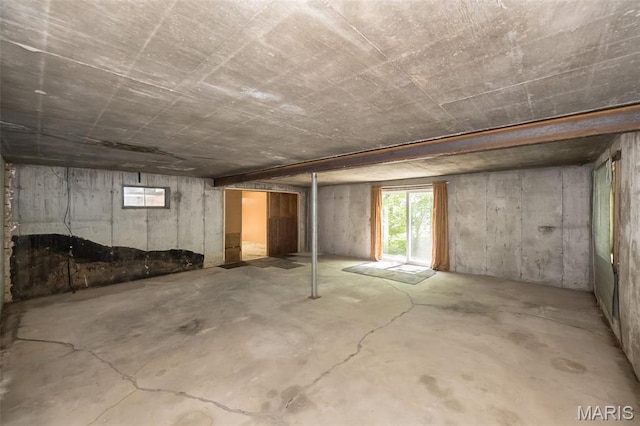 view of basement