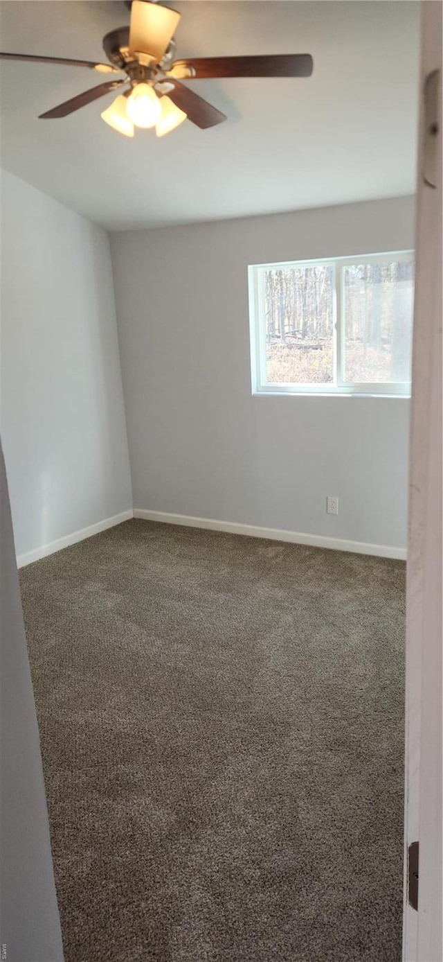 13559 Kitt Park Dr, Saint Genevieve, MO 63670 - carpeted spare room featuring a ceiling fan and baseboards