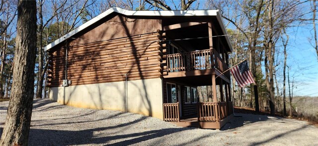 13559 Kitt Park Dr, Saint Genevieve, MO 63670 - view of home's exterior with log siding