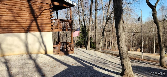 13559 Kitt Park Dr, Saint Genevieve, MO 63670 - view of home's exterior featuring log exterior and a deck