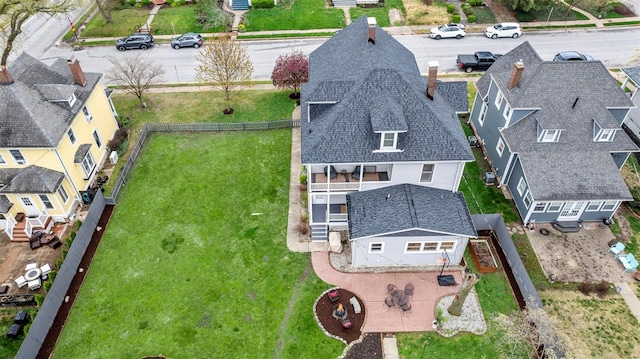 aerial perspective of suburban area