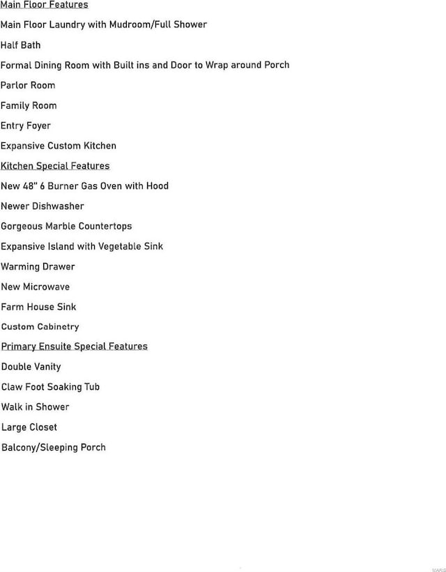 view of miscellaneous listing collateral