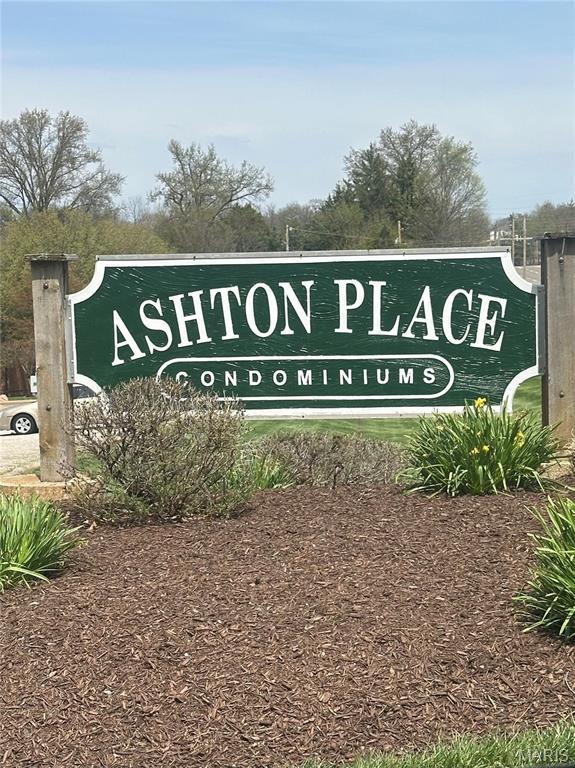view of community sign