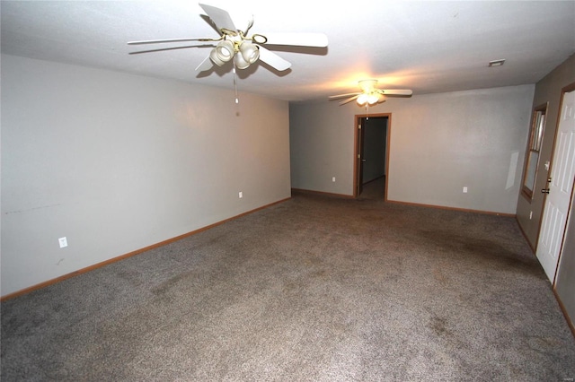 116 Twin St, Bonne Terre, MO 63628 - empty room with a ceiling fan, carpet floors, and baseboards